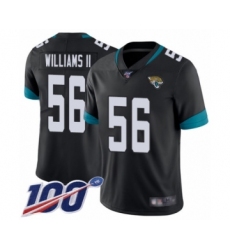 Men's Jacksonville Jaguars #56 Quincy Williams II Black Team Color Vapor Untouchable Limited Player 100th Season Football Jersey