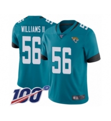 Men's Jacksonville Jaguars #56 Quincy Williams II Teal Green Alternate Vapor Untouchable Limited Player 100th Season Football Jersey