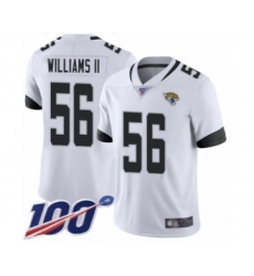 Men's Jacksonville Jaguars #56 Quincy Williams II White Vapor Untouchable Limited Player 100th Season Football Jersey