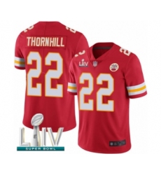 Men's Kansas City Chiefs #22 Juan Thornhill Red Team Color Vapor Untouchable Limited Player Super Bowl LIV Bound Football Jersey
