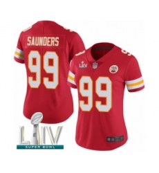Women's Kansas City Chiefs #99 Khalen Saunders Red Team Color Vapor Untouchable Limited Player Super Bowl LIV Bound Football Jersey