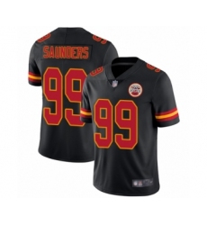 Youth Kansas City Chiefs #99 Khalen Saunders Limited Black Rush Vapor Untouchable Football Jersey