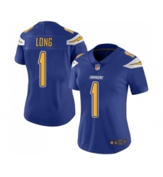 Women's Los Angeles Chargers #1 Ty Long Limited Electric Blue Rush Vapor Untouchable Football Jersey
