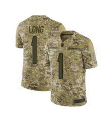 Youth Los Angeles Chargers #1 Ty Long Limited Camo 2018 Salute to Service Football Jersey
