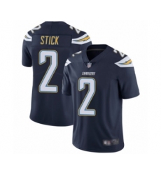 Men's Los Angeles Chargers #2 Easton Stick Navy Blue Team Color Vapor Untouchable Limited Player Football Jersey