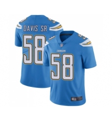 Men's Los Angeles Chargers #58 Thomas Davis Sr Electric Blue Alternate Vapor Untouchable Limited Player Football Jersey