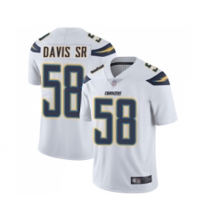 Men's Los Angeles Chargers #58 Thomas Davis Sr White Vapor Untouchable Limited Player Football Jersey