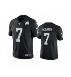 Men's Oakland Raiders #7 Mike Glennon Black 60th Anniversary Vapor Untouchable Limited Player 100th Season Football Jersey