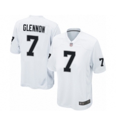Men's Oakland Raiders #7 Mike Glennon Game White Football Jersey