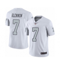 Men's Oakland Raiders #7 Mike Glennon Limited White Rush Vapor Untouchable Football Jersey