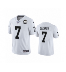 Youth Oakland Raiders #7 Mike Glennon White 60th Anniversary Vapor Untouchable Limited Player 100th Season Football Jersey