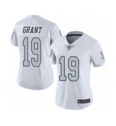 Women's Oakland Raiders #19 Ryan Grant Limited White Rush Vapor Untouchable Football Jersey