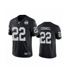 Men's Oakland Raiders #22 Isaiah Crowell Black 60th Anniversary Vapor Untouchable Limited Player 100th Season Football Jersey