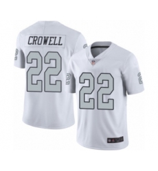 Men's Oakland Raiders #22 Isaiah Crowell Limited White Rush Vapor Untouchable Football Jersey