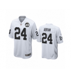 Men's Oakland Raiders #24 Johnathan Abram Game 60th Anniversary White Football Jersey