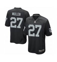 Men's Oakland Raiders #27 Trayvon Mullen Game Black Team Color Football Jersey
