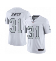 Men's Oakland Raiders #31 Isaiah Johnson Limited White Rush Vapor Untouchable Football Jersey