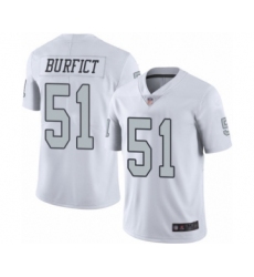 Men's Oakland Raiders #51 Vontaze Burfict Limited White Rush Vapor Untouchable Football Jersey