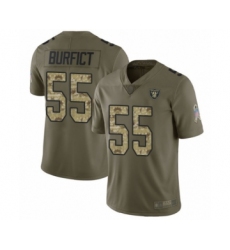 Men's Oakland Raiders #55 Vontaze Burfict Limited Olive Camo 2017 Salute to Service Football Jersey