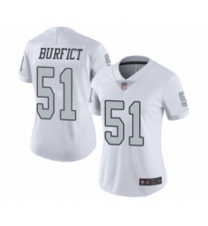 Women's Oakland Raiders #51 Vontaze Burfict Limited White Rush Vapor Untouchable Football Jersey