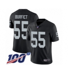 Youth Oakland Raiders #55 Vontaze Burfict Black Team Color Vapor Untouchable Limited Player 100th Season Football Jersey