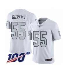 Youth Oakland Raiders #55 Vontaze Burfict Limited White Rush Vapor Untouchable 100th Season Football Jersey