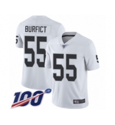 Youth Oakland Raiders #55 Vontaze Burfict White Vapor Untouchable Limited Player 100th Season Football Jersey