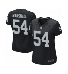 Women's Oakland Raiders #54 Brandon Marshall Game Black Team Color Football Jersey
