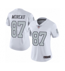 Women's Oakland Raiders #87 Foster Moreau Limited White Rush Vapor Untouchable Football Jersey