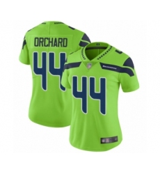 Women's Seattle Seahawks #44 Nate Orchard Limited Green Rush Vapor Untouchable Football Jersey