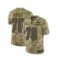 Men's Seattle Seahawks #70 Mike Iupati Limited Camo 2018 Salute to Service Football Jersey