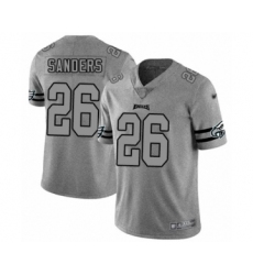 Men's Philadelphia Eagles #26 Miles Sanders Limited Gray Team Logo Gridiron Football Jersey
