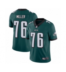 Men's Philadelphia Eagles #76 Shareef Miller Midnight Green Team Color Vapor Untouchable Limited Player Football Jersey