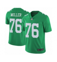 Youth Philadelphia Eagles #76 Shareef Miller Limited Green Rush Vapor Untouchable Football Jersey