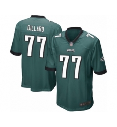 Men's Philadelphia Eagles #77 Andre Dillard Game Midnight Green Team Color Football Jersey