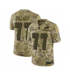 Youth Philadelphia Eagles #77 Andre Dillard Limited Camo 2018 Salute to Service Football Jersey