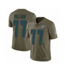 Youth Philadelphia Eagles #77 Andre Dillard Limited Olive 2017 Salute to Service Football Jersey