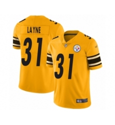 Women's Pittsburgh Steelers #31 Justin Layne Limited Gold Inverted Legend Football Jersey