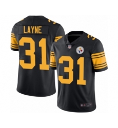 Youth Pittsburgh Steelers #31 Justin Layne Limited Black Rush Vapor Untouchable Football Jersey
