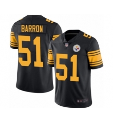 Men's Pittsburgh Steelers #51 Mark Barron Limited Black Rush Vapor Untouchable Football Jersey