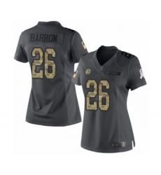 Women's Pittsburgh Steelers #26 Mark Barron Limited Black 2016 Salute to Service Football Jersey