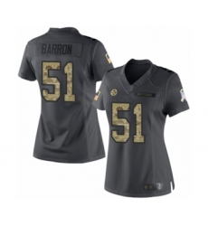 Women's Pittsburgh Steelers #51 Mark Barron Limited Black 2016 Salute to Service Football Jersey