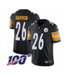 Youth Pittsburgh Steelers #26 Mark Barron Black Team Color Vapor Untouchable Limited Player 100th Season Football Jersey