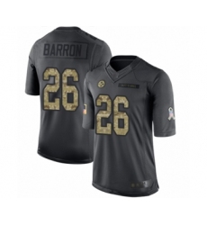 Youth Pittsburgh Steelers #26 Mark Barron Limited Black 2016 Salute to Service Football Jersey