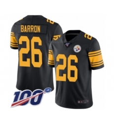 Youth Pittsburgh Steelers #26 Mark Barron Limited Black Rush Vapor Untouchable 100th Season Football Jersey