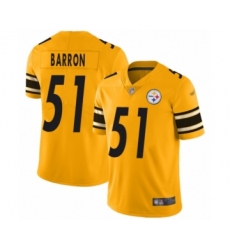 Youth Pittsburgh Steelers #51 Mark Barron Limited Gold Inverted Legend Football Jersey