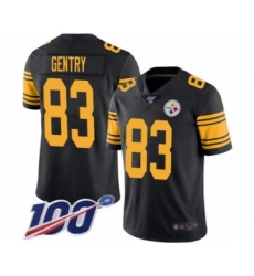 Youth Pittsburgh Steelers #83 Zach Gentry Limited Black Rush Vapor Untouchable 100th Season Football Jersey