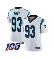 Men's Carolina Panthers #93 Gerald McCoy White Vapor Untouchable Limited Player 100th Season Football Jersey