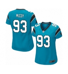 Women's Carolina Panthers #93 Gerald McCoy Game Blue Alternate Football Jersey