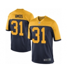 Men's Green Bay Packers #31 Adrian Amos Game Navy Blue Alternate Football Jersey